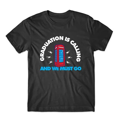 Buy Graduation Is Calling London Calling Booth Funny Educational Tshirt • 7.59£
