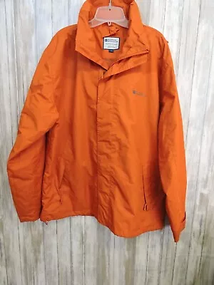 Buy Mountain Warehouse Hoodie Jacket Men Large Softshell Windbreaker Raincoat Orange • 14.99£
