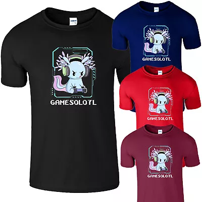 Buy Gaming Gamer Axolotl Mens Kids T Shirt Games Trendy Birthday Gitf Funny Tee • 7.99£