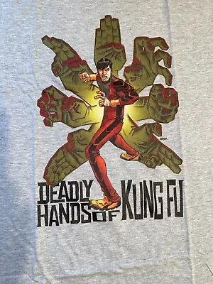 Buy Marvel Mens Shang Chi Deadly Hands Of Kung Fu Mid Grey T Shirt Size 2XL • 7.95£