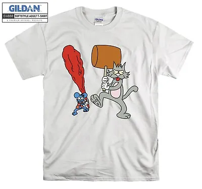 Buy The Simpsons T-shirt The Itchy And Scratchy T Shirt Men Women Unisex Tshirt 5070 • 11.95£