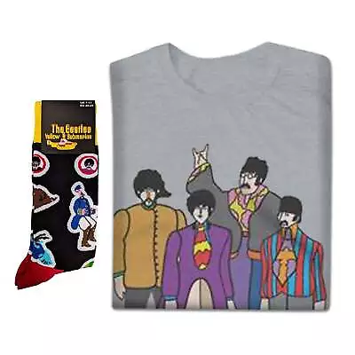 Buy The Beatles | Exclusive Band Gift Set | Yellow Submarine Tee & Socks • 21.50£