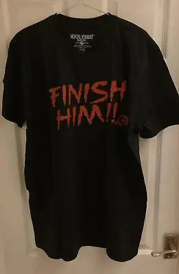 Buy Official Mortal Kombat FINISH HIM T-Shirt, Small Black Cotton T-Shirt • 9.99£