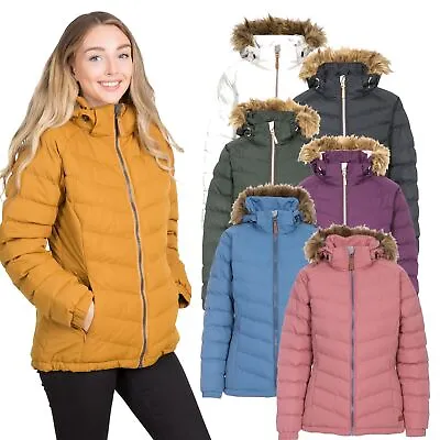 Buy Trespass Womens Padded Hooded Casual Jacket Zip Off Hood Nadina • 54.99£