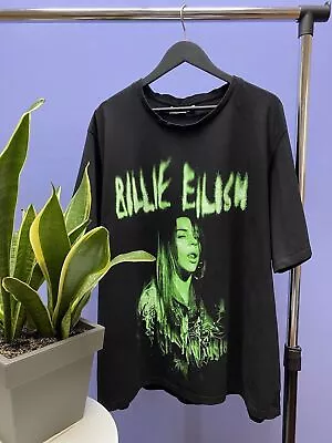 Buy Billie Eilish Spooky Ghost Portrait Tour Merch Size 3XL Men Black Crewneck • 109.33£