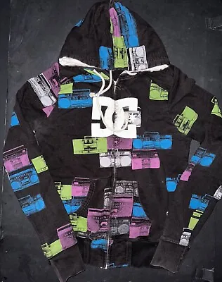 Buy DC Shoes Boom Box Colorful Hoodie Vintage Womens Small S • 57.64£