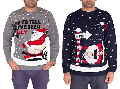 Buy Mens Unisex Christmas Jumper Sweater Chimney Santa Novelty Pullover  • 13.99£