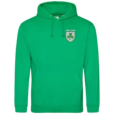 Buy Embroidered Ireland Shield Hoodie Rugby Country Him Embroidery Irish Supporte... • 26.99£