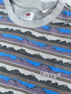Buy Levi's Mountains T Shirt, Large, Relaxed Fit, Sold Out, Festival, Summer • 29.99£