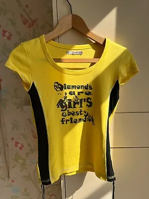 Buy Diamonds Are Girl's Best Friends Yellow/black T-shirt Size 12 From 2002 Gorgeous • 1.50£