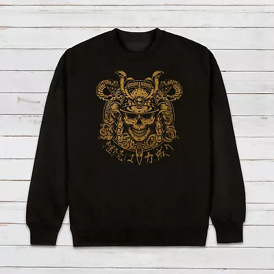 Buy Japanese Samurai Sweatshirt Skull Tattoo Anime Printed Mens Women Jumper Sweater • 29.99£