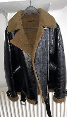 Buy Ladies All Saints Shearling, Patent Leather Jacket, Medium, NEVER WORN • 350£