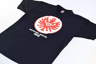 Buy Eintracht Frankfurt T-Shirt German Master 1959 FFM SGE Black White L • 21.62£