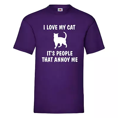 Buy Funny Cat Lover T-Shirt Christmas Gift - I Love My Cat,It's People That Annoy Me • 13.99£