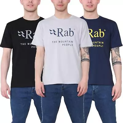 Buy Rab Mens Stance Mountain SS Tee Graphic Print Logo Crew Neck T Shirt • 14.99£