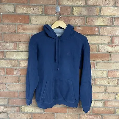 Buy Mens Navy Blue Starter Hoodie Pullover Size Small • 11.95£