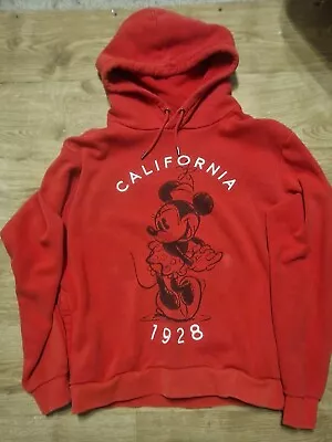 Buy Disneystore Minnie Mouse Red California 1928 Hoodie Size L Disney • 15£