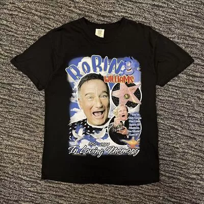 Buy Mens Graphic T Shirt Robin Williams Memorial Front & Back In Black • 8£