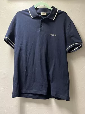 Buy Celine Large Men's T-Shirt Navy Blue Large • 110£