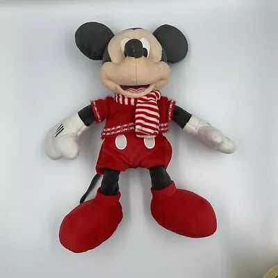 Buy Mickey Mouse • Christmas Winter Jumper & Scarf 13” Plush Soft Toy  Disney Store • 14.50£