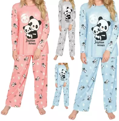 Buy Nightie Pyjamas Pj Set Ladies Long Sleeve Nightwear Cotton Sleepwear Lounge Wear • 13.49£