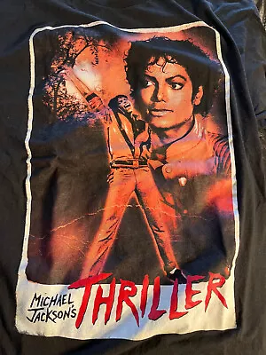Buy Michael Jackson Thriller T Shirt Official Merch Med Horror Movie 1980's Video • 8.53£