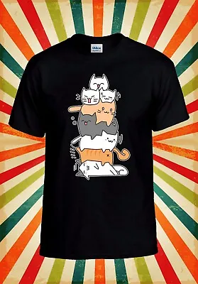 Buy Cute Cats Pile T Shirt Kawaii Kitty Men Women Unisex Baseball T Shirt Top 3087 • 9.99£