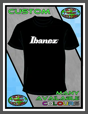 Buy Ibanez Guitar Bass T Shirt A Black Top ESP Fender Jackson Retro T-shirt Custom • 14.99£