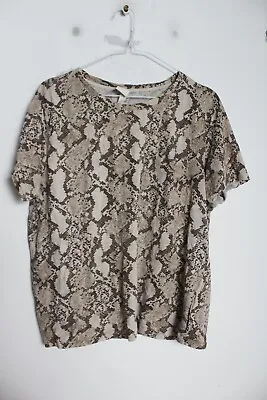 Buy H&M Snakeskin Print Tshirt - Size L Large (x-z2) • 3.49£