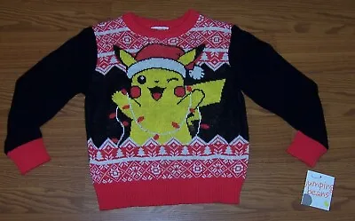Buy Size (4) Boys Christmas Sweater Jumping Beans Pokemon Pikachu • 15.78£