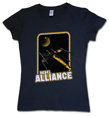 Buy REBEL ALLIANCE WOMAN GIRLIE T-SHIRT - X Red Star Empire Five Wars Wing Skywalker • 17.13£
