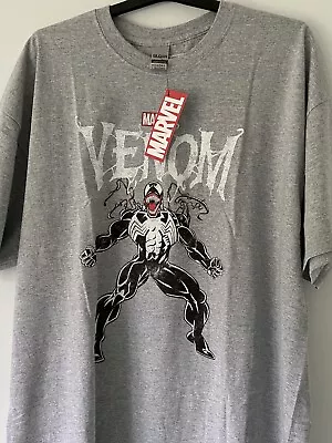 Buy Marvel Logo Venom Figure Grey Unisex T-Shirt • 7£