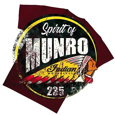 Buy  Spirit Of Munro Indian Biker T Shirt Vintage Weathered Distressed Design   • 15.99£