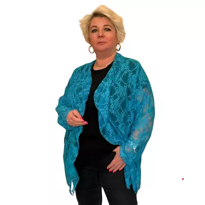 Buy Womens Jacket Ladies Lace Waterfall Cardigan Party Evening Style Plus Size • 28£