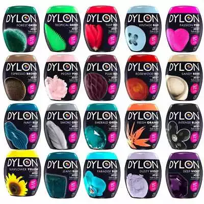 Buy 22 Colours Dylon Fabric & Clothes Dye, Dylon Machine / Hand Dye Black, Navy Blue • 4.99£