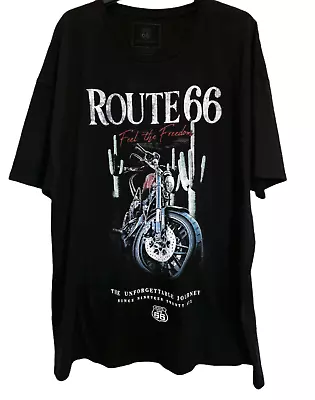 Buy Route 66 Black Short Sleeve Motorcycle 3xl T Shirt  • 12£