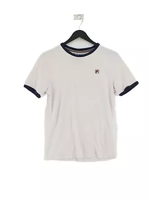 Buy Fila Men's T-Shirt S Cream 100% Cotton Basic • 11.70£