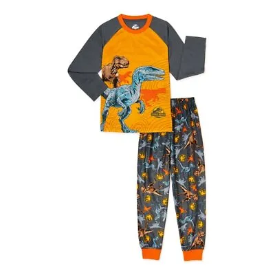 Buy Jurassic Park Boys Long Sleeve Top And Pants, 2-Piece Pajamas Set, 6/7 NEW • 17.21£