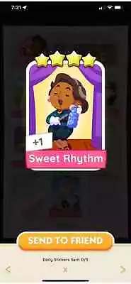Buy Monopoly Go Sweet Rhythm 4 Star Sticker (Fast Delivery) • 1.39£