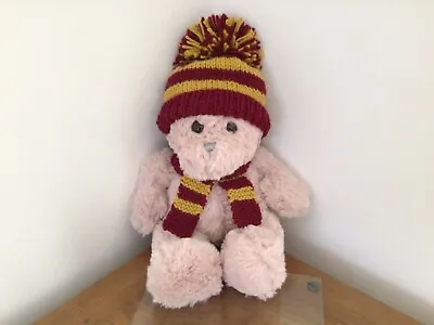 Buy Harry Potter Griffindor House  Hand Knit Hat And Scarf With Beige Soft Teddy New • 8.99£