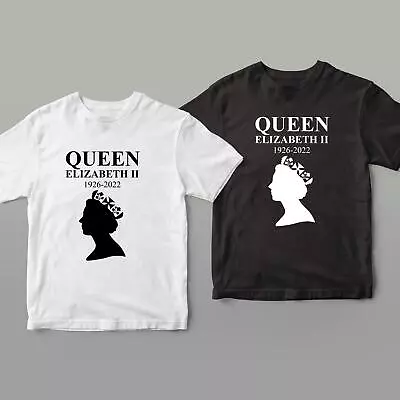 Buy Unisex Womens Mens Queen Elizabeth Crown T-Shirt 1926-2022 Her Majesty Tee Top • 9.49£