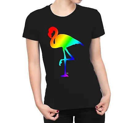 Buy 1Tee Womens Flamingo Rainbow Pride T-Shirt • 7.99£