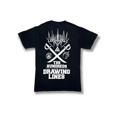 Buy The Hundreds X Drawing Lines Black And White Double Sided Graphic T Shirt Size S • 8£