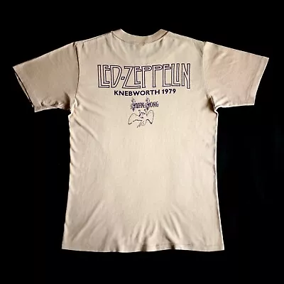 Buy Led Zeppelin Vintage T Shirt 1970s 1979 Knebworth Original Swan Song S • 180£