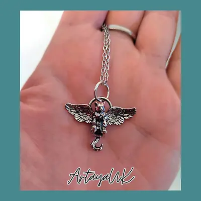 Buy UK Cute Winged Pet Cat Lover Small Mystical Pendant Necklace Jewellery Gift • 3.99£