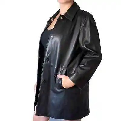 Buy Vintage Y2K Black 100% Leather Matrix Jacket Size Large • 50.15£