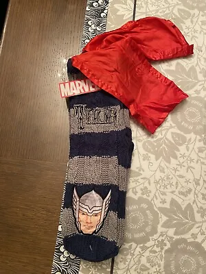 Buy Marvel Fluffy Socks, Mens Slipper Socks, Thor Warm Knitted Socks With Cape • 20£