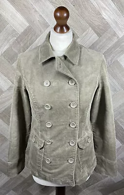 Buy Ladies Laura Ashley Brown/Green Corduroy Button Up Collared Jacket Size 8 • 13.48£