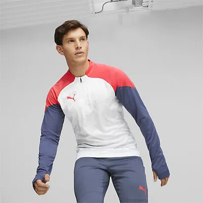 Buy PUMA IndividualCUP Football Quarter-zip Long Sleeve Top Sweatshirt - Mens • 25£
