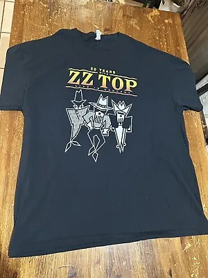 Buy ZZ Top 50th Anniversary Concert Tour T Shirt Black Mens 2XL With Cheap Trick • 18.94£
